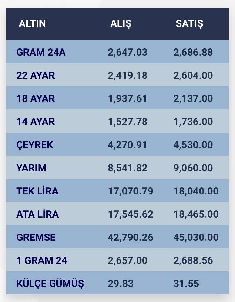 Konya’da altın fiyatları ve güncel döviz kurları I 12 Ağustos 2024 8